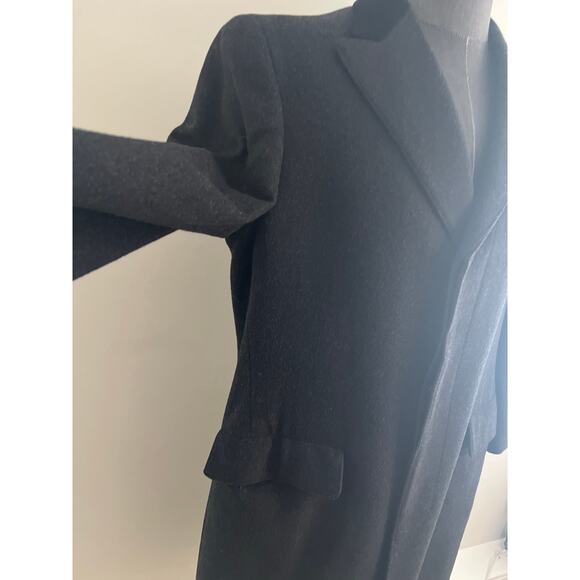 VTG Brooks Brothers Wool Long Charcoal Overcoat Velvet Collar Size 39 Large JP - Picture 5 of 13